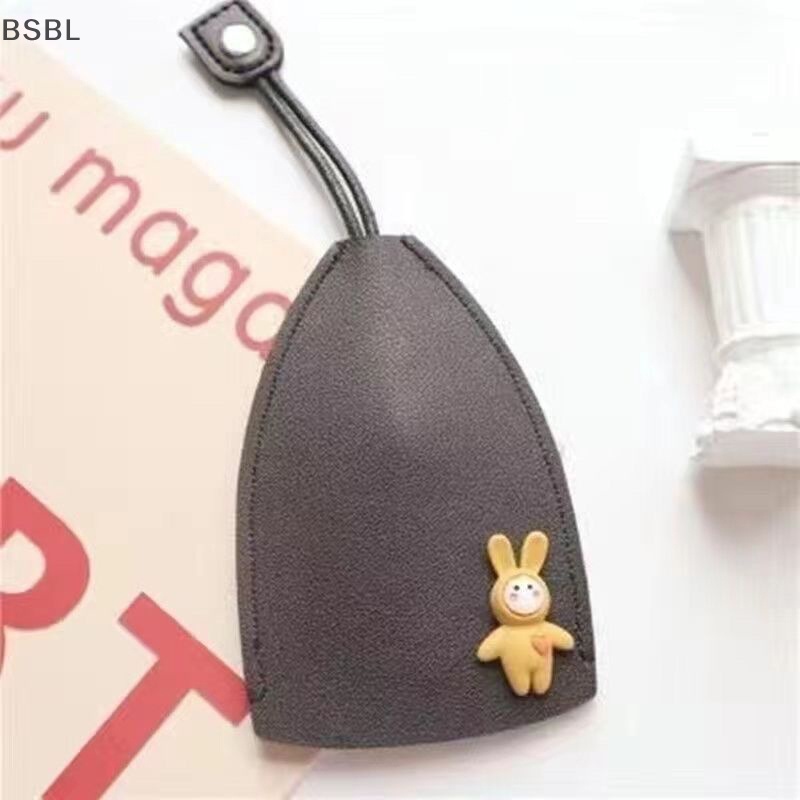 Bsbl เคสกุญแจรถยนต์ หนัง PU แบบดึงออก ลายการ์ตูนสัตว์น่ารัก ความจุขนาดใหญ่