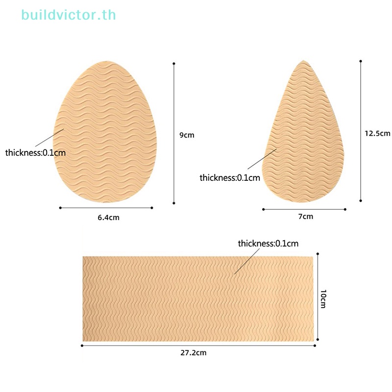 Buildvictor แผ่นสติกเกอร์ กันลื่น สําหรับติดพื้นรองเท้าส้นสูง กันลื่น สําหรับทุกเพศ TH