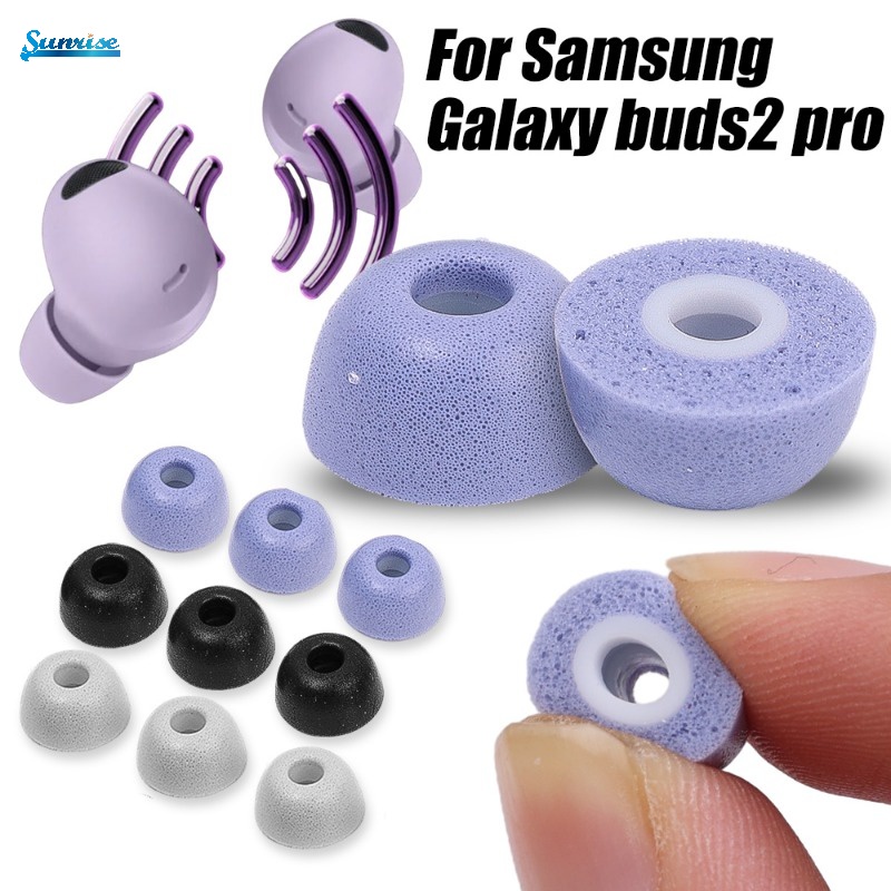 จุกหูฟังเมมโมรี่โฟม แบบนิ่ม ลดเสียงรบกวน หลากสี สําหรับ Samsung Galaxy Buds 2 Pro S M L 1 คู่