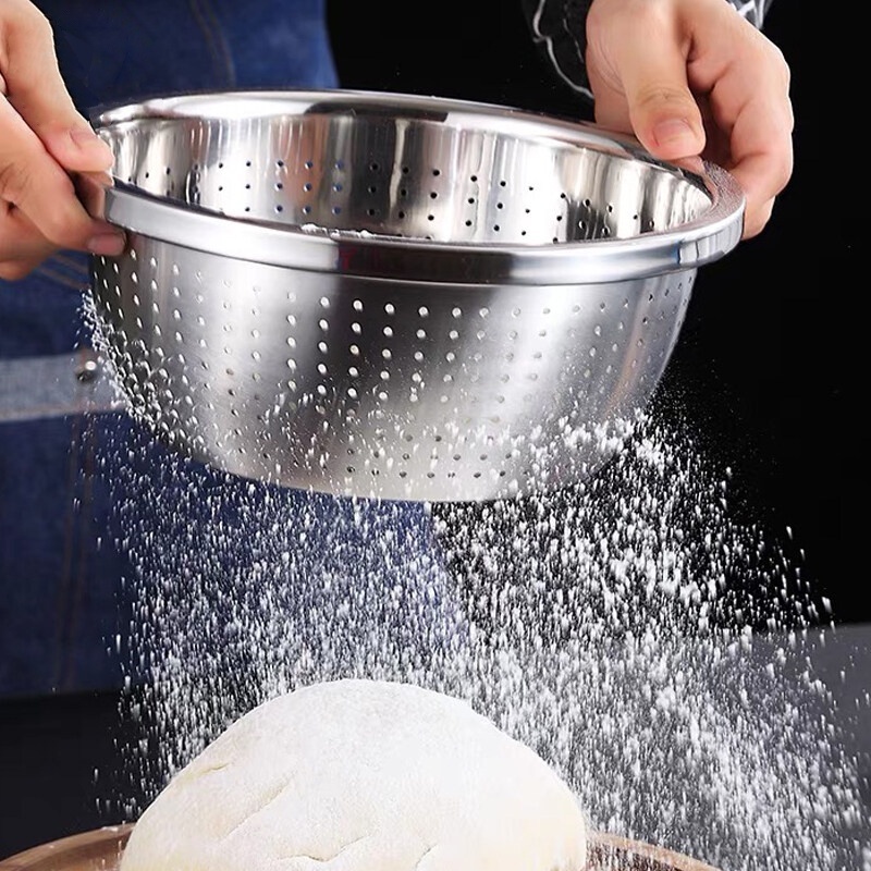 CDiscount กะละมัง​รูล้าง​ ผัก​ กะละมัง​ล้างสแตนเลส​หนาเนื้อดีไร้สนิมไร้รอยเชื่อม 22/34/36/28/30/32/34/36/38/40cm - รูปที่ 5