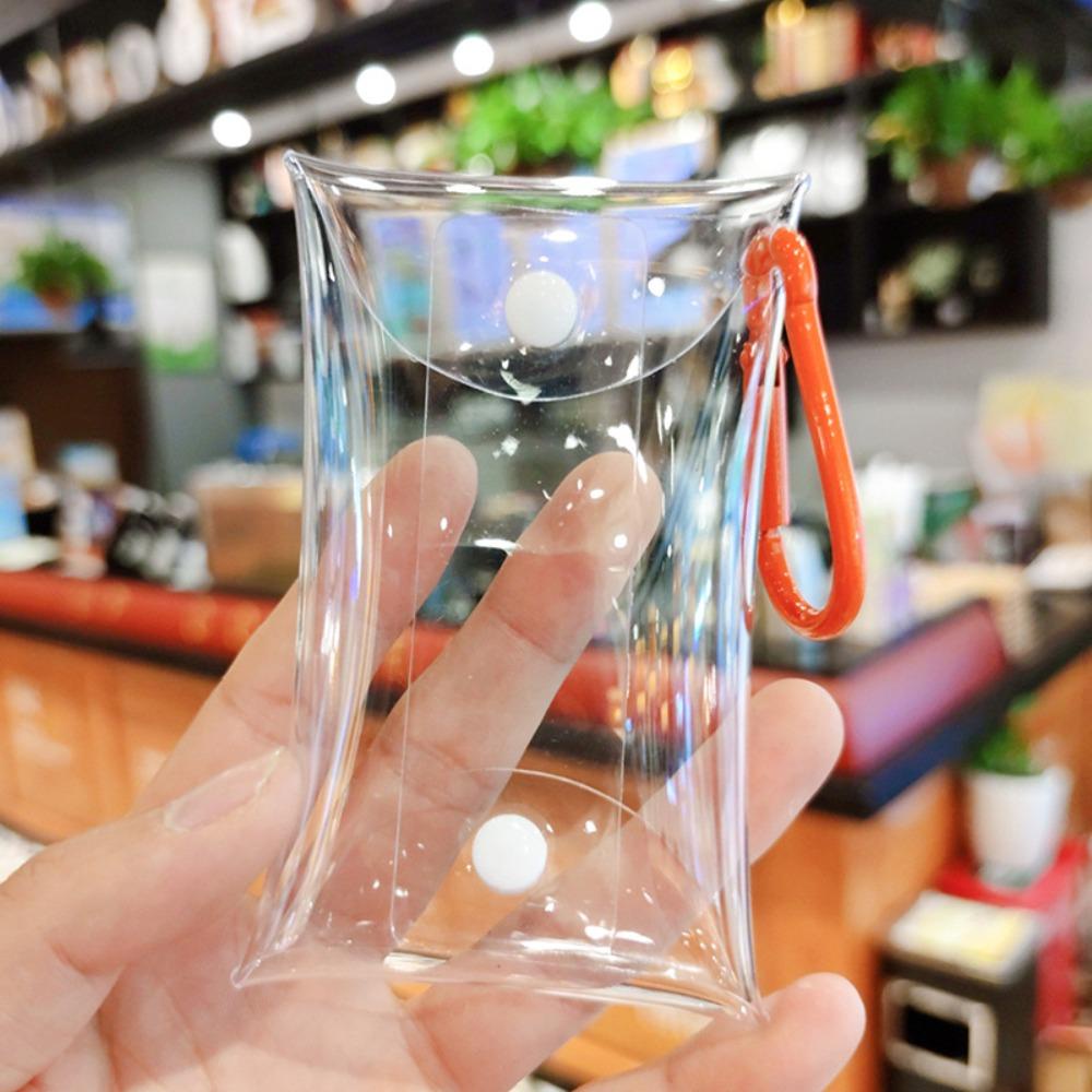Tonfashion กระเป๋าเก็บเหรียญ PVC ใส ขนาดเล็ก ทนต่อสิ่งสกปรก ใส ขนาดเล็ก สําหรับผู้หญิง