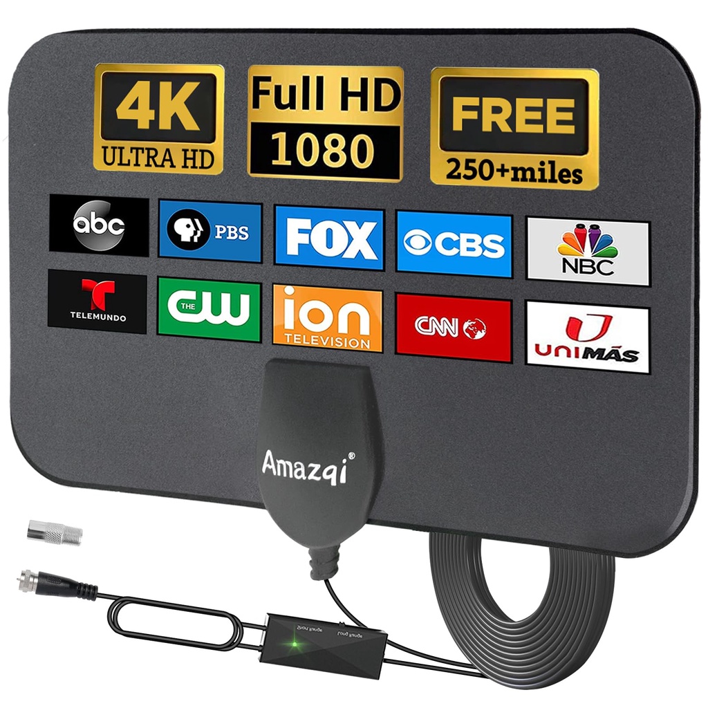 4K DIGITAL TV ANTENNA  เสารับสัญญาณทีวี เสารับสัญญาณ เสาทีวี เสาโทรทัศน์ 250+ Miles Long Range