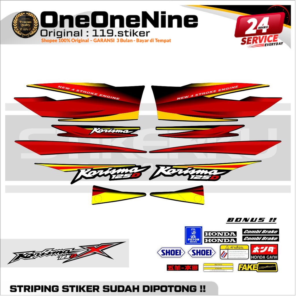 KARISMA 125 D STRIPING PART 7 / KARISMA 125 D STICKER / KARISMA 125 D STICKER / KARISMA 125 D STIPIN