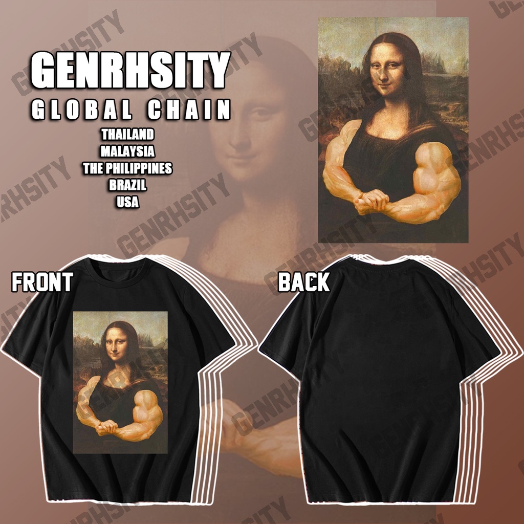 เสื้อ Mona Lisa Funny Graphic เสื้อยืดวินเทจ Casual Cotton Streetwear Fashion พร้อมส่ง ผ้าบาง ระบายอากาศได้