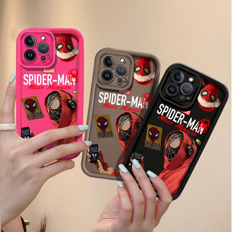 Cool ตลก Spider Man ฟังเพลงเคสโทรศัพท์สําหรับ OPPO Reno 4 4F / Reno 5 5k 5F / Reno6 / Reno7 7Z / Ren