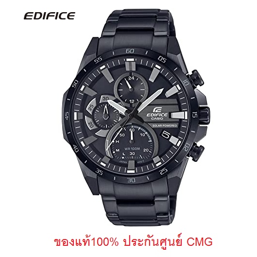 นาฬิกา Casio Edifice รุ่น EQS-940DC-1A นาฬิกาผู้ชายสายแสตนเลสสีดำ โครโนกราฟพลังงานแสงอาทิตย์ -ของแท้ 100% รับประกันศูนย์