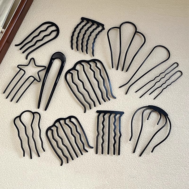 กิ๊บติดผม รูปตัวยู ประดับไข่มุก หรูหรา เครื่องประดับ แฟชั่นเกาหลี