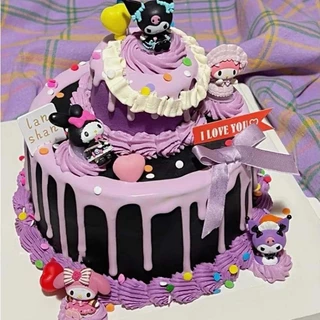 ส่งด่วนภายในวัน📌ตุ๊กตาการ์ตูนอนิเมะ Cake โมเดลฟิกเกอร์ สําหรับตกแต่งเค้ก 5 ชิ้น DD22