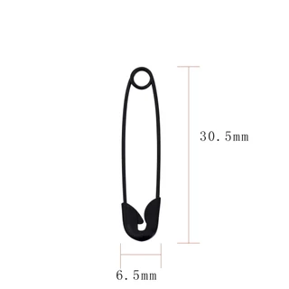 50ชิ้น เข็มกลัดโลหะผสม 30.5x6.5มม สีสันสดใส เข็มกลัดซ่อนปลาย สำหรับตกแต่งเสื้อผ้า งาน DIY พวงกุญแจ แข็งแรง ทนทาน