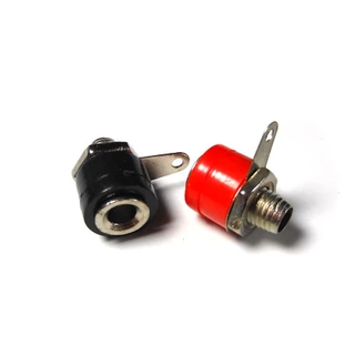 Banana Plug แจ็ค ปลั๊ก ตัวเมีย (ขาสั้น) บานาน่า ราคา1ชิ้น ดำ แดง