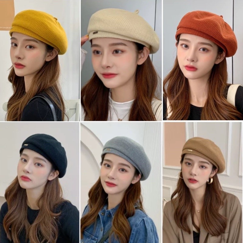 (PA) หมวกเบเร่ต์ Beret ทรงวินเทจ