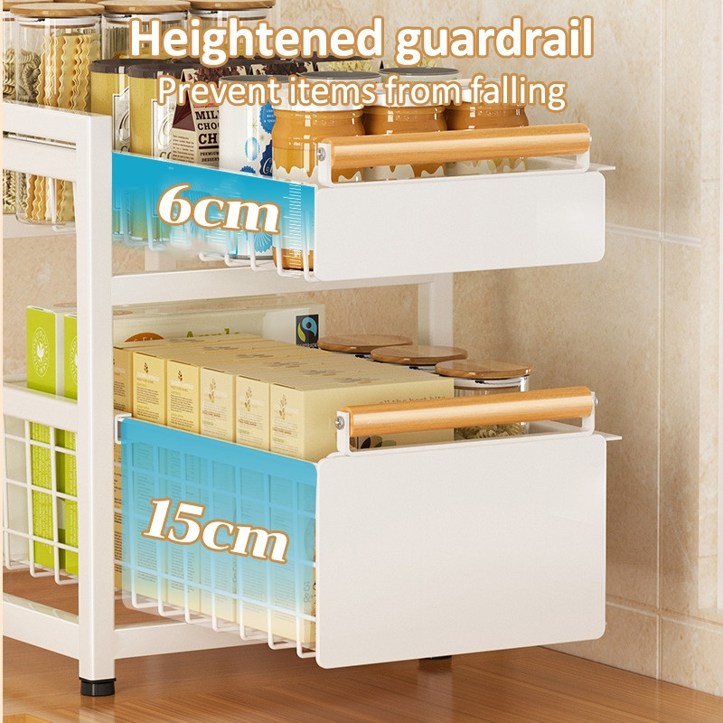 Simplejoy ชั้นวางของลิ้นชักออแกไนเซอร์ ตะกร้าดึงเก็บของในครัว ใช้งานสะดวก ทนทาน - รูปที่ 5