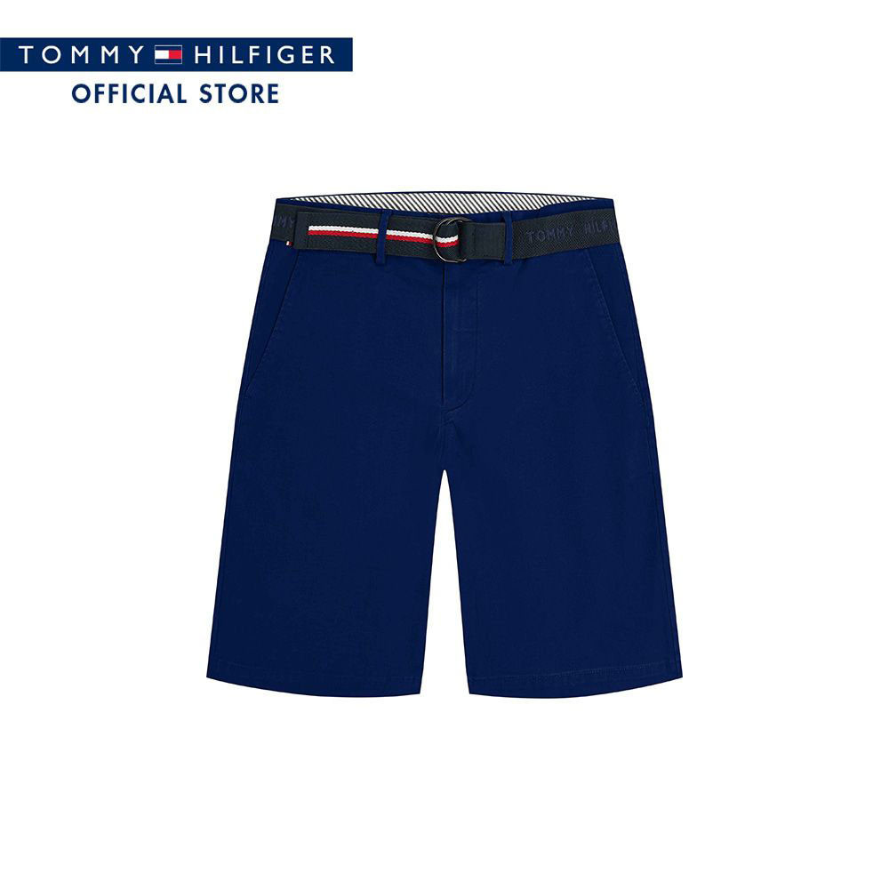 Tommy Hilfiger กางเกงขาสั้น ผู้ชาย รุ่น MW0MW24874 DW5 - สีน้ำเงิน ทรง Slim