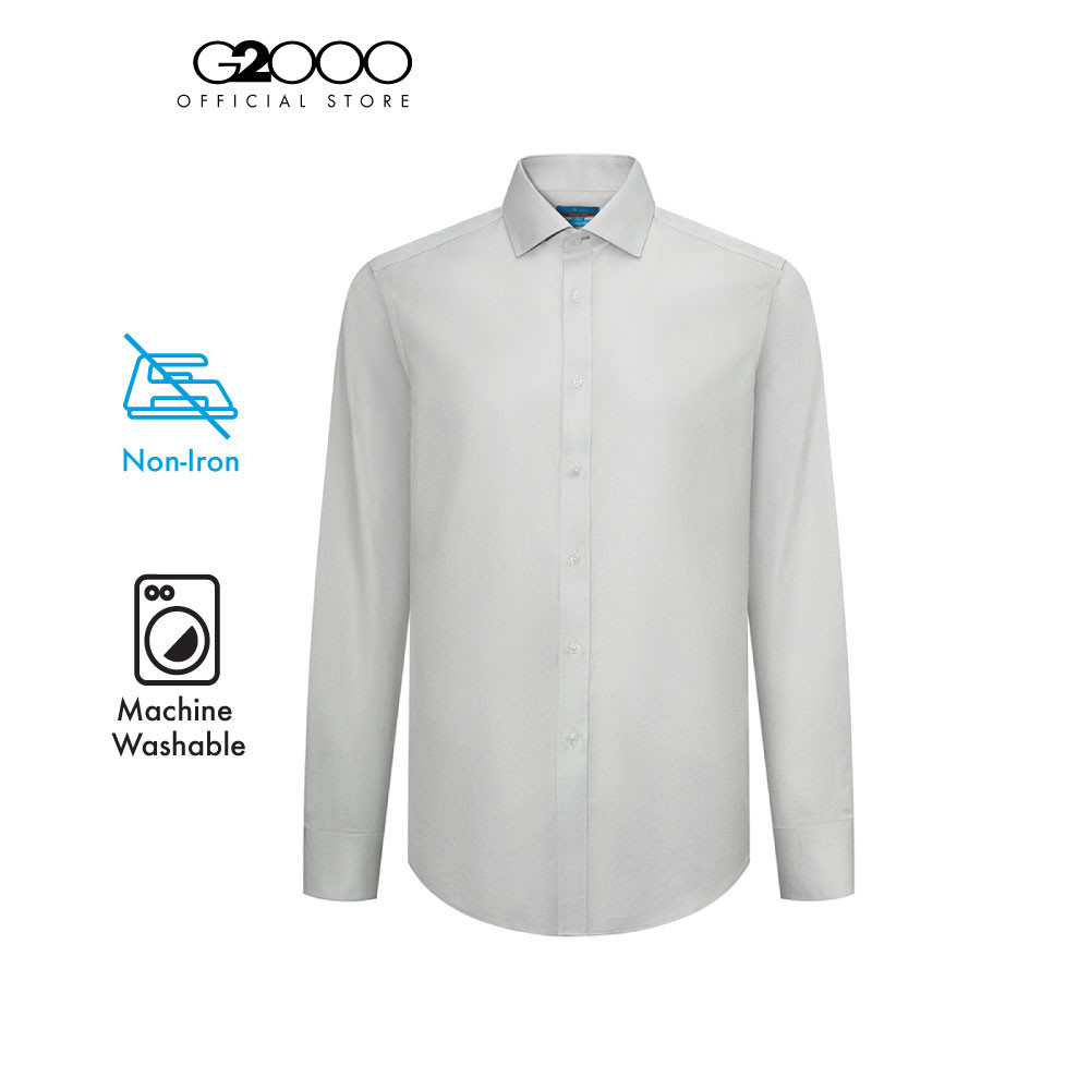 G2000 เสื้อเชิ้ตแขนยาวแบบทางการสำหรับผู้ชาย ทรง Smart Fit รุ่น 4112137209 LIGHT GREY