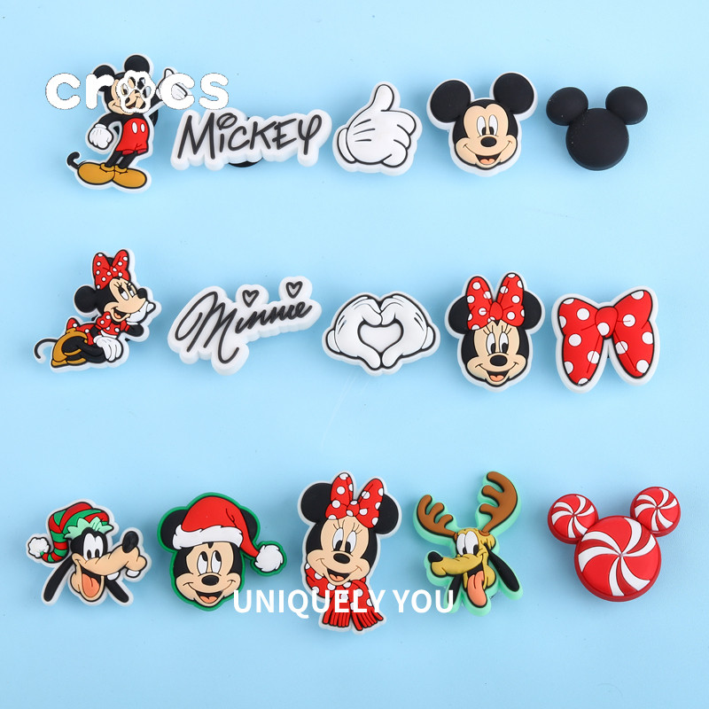 Crocs Jibbitz Disney Jibbitz Mickey Minnie crocs Accessories charm crocs หัวเข็มขัดรองเท้ามิกกี้เมาส์การ์ตูน