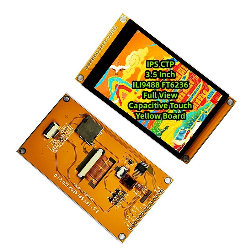 IPS CTP 3.5 Inch ILI9488 FT6236 Full View Yellow Board Capacitive Touch