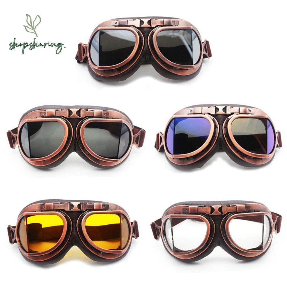 Shopsharing Retro Goggles เลนส์กรอบเกียร์ป้องกันแว่นกันแดดสโนว์บอร์ดแว่นตารถจักรยานยนต์