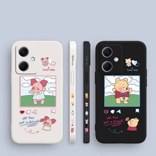 เคสโทรศัพท์มือถือ ซิลิโคน ลายหมีพูห์ หมู วินนี่ มีลายด้านข้าง สําหรับ XIAOMI REDMI Note 12 11 10 9 8 7 6 5 4 3 2 T S X A POCO M4 M3 M2 Pro Plus Max 5G