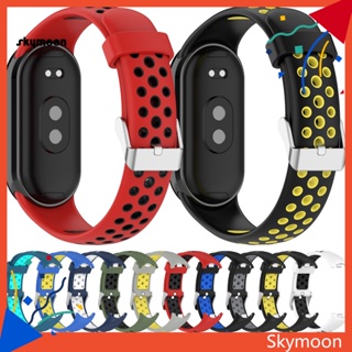 Skym* สายนาฬิกาข้อมือซิลิโคน กันน้ํา ระบายอากาศ ทนทาน แบบเปลี่ยน สําหรับ Xiaomi Mi Band 8