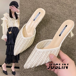 JUSLIN  รองเท้าส้นสูง รองเท้าแตะ รองเท้าส้นสูงผู้หญิง 2023 ใหม่  fashion Comfortable สไตล์เกาหลี High quality B94G0H7 37Z230910