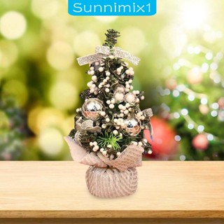 [Sunnimix1] ต้นคริสต์มาสประดิษฐ์ ขนาดเล็ก พร้อมฐาน DIY สําหรับตกแต่งห้องนอน