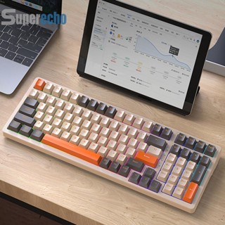 K98 คีย์บอร์ดเล่นเกม 100 คีย์ Type-C แบบใช้สาย สําหรับเดสก์ท็อป PC [superecho.th]