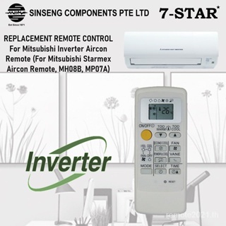 รีโมตคอนโทรล แบบเปลี่ยน สําหรับ Mitsubishi Inverter Aircon Remote Mitsubishi Starmex Aircon Remote MH08B MP07A