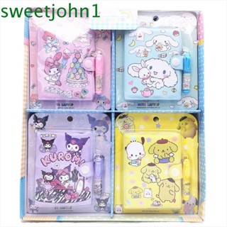 Sweetjohn สมุดโน้ต ลาย My Melody Journals Cinnamoroll ขนาดเล็ก พร้อมปากกา