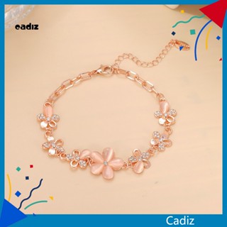 Cadi สร้อยข้อมือ ประดับพลอยเทียม ลายดอกไม้ หรูหรา ปรับความยาวได้ สําหรับผู้หญิง