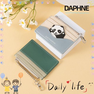 Daphne กระเป๋าใส่เหรียญ หนัง PU แบบพกพา ใส่บัตรเครดิตได้ หลายใบ ลายแพนด้าน่ารัก แฟชั่นสําหรับผู้หญิง