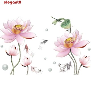 Elegant วอลเปเปอร์ มีกาวในตัว ลายสไตล์จีน 3D ลอกออกได้ สําหรับตกแต่งบ้าน ห้องเด็ก DIY