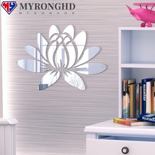 Myronghd สติกเกอร์กระจกอะคริลิค แบบลอกออกได้ สําหรับติดตกแต่งผนังบ้าน