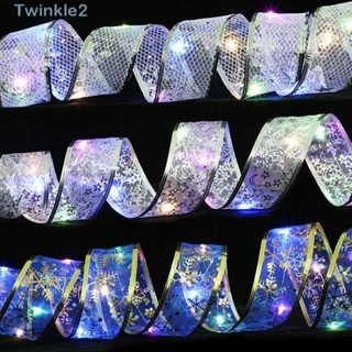 Twinkle สายไฟ LED ริบบิ้นโบว์ สําหรับตกแต่งปาร์ตี้คริสต์มาส