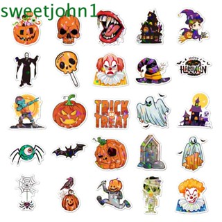 Sweetjohn สติกเกอร์ ลายฟักทอง กันน้ํา คละแบบ สําหรับตกแต่งปาร์ตี้ฮาโลวีน สเก็ตบอร์ด DIY