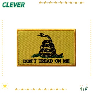 Clever แผ่นแพทช์ PVC ปักลาย Dont Tread on Me สําหรับตกแต่งเสื้อผ้า กางเกงยีน