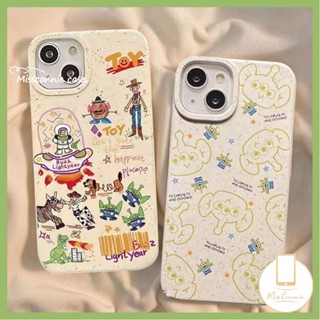 เคสโทรศัพท์มือถือ แบบนิ่ม ลายการ์ตูนเอเลี่ยน Toy Story ย่อยสลายได้ เป็นมิตรกับสิ่งแวดล้อม สําหรับ IPhone 7Plus 8Plus XR 11 13 12 14 15 Pro MAX XS X MAX 6 15 6S 8 7 Plus SE 2020