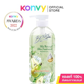 BeNice Shower Gel Natural English Pear Extract Pump [Green] 450ml บีไนซ์ เจลอาบน้ำ.