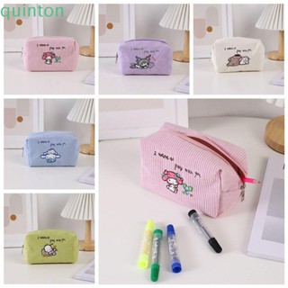 Quinton กระเป๋าเครื่องสําอาง กระเป๋าใส่เหรียญ ลาย Cinnamoroll Pochacco น่ารัก ความจุขนาดใหญ่ สําหรับนักเรียน