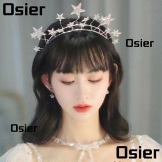 Osier1 ที่คาดผม ประดับพลอยเทียม รูปดาว เครื่องประดับผมเจ้าสาว สําหรับผู้หญิง