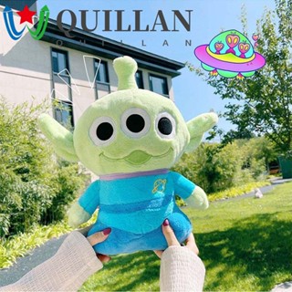 Quillan ของเล่นตุ๊กตาหุ่นยนต์มนุษย์ต่างดาว สามตา สีเขียว ของขวัญวันเกิด สําหรับตกแต่งบ้าน