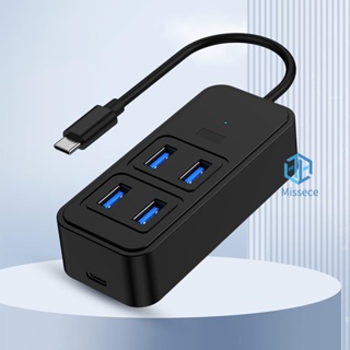 อะแดปเตอร์ฮับ USB 3.0 4 พอร์ต ความเร็วสูง Type-C สําหรับฮาร์ดไดรฟ์ [Missece.th]