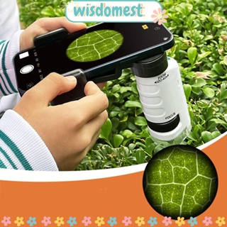 Wisdomest กล้องจุลทรรศน์ แบบมือถือ 60x-120x ของเล่นเสริมการศึกษา สําหรับเด็กนักเรียน