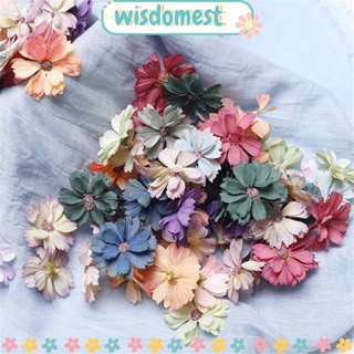 Wisdomest ดอกเดซี่ประดิษฐ์ 4.5 ซม. สําหรับตกแต่งสมุดภาพ 50 ชิ้น