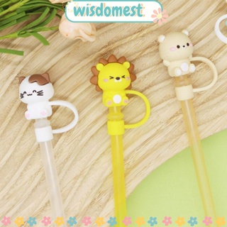 Wisdomest จุกปิดหลอดดูดน้ํา ซิลิโคน กันฝุ่น ใช้ซ้ําได้