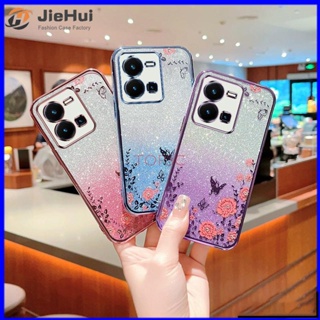 Jiehui เคสโทรศัพท์มือถือ ลายผีเสื้อกระพริบ สําหรับ Vivo Y35 MMHY