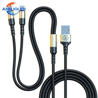 Ann สายชาร์จ Micro USB คู่ 1 5 เมตร ชาร์จเร็ว 2 in 1 สําหรับโทรศัพท์มือถือ แท็บเล็ต