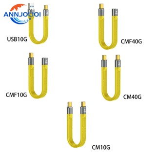 Ann สายเคเบิล USB C 10 40Gbps ถ่ายโอนข้อมูล USB C เป็น USB C A สําหรับชาร์จ