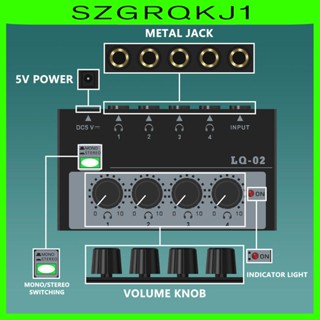 [szgrqkj1] เครื่องมิกเซอร์ 4 ช่อง เสียงรบกวนต่ํา โมโนสเตอริโอ ปรับได้ สําหรับผสมเสียง คีย์บอร์ด ขนาดเล็ก