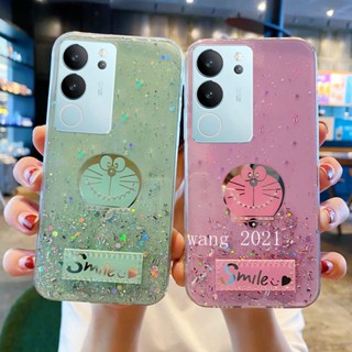 พร้อมส่ง ใหม่ เคสโทรศัพท์มือถือนิ่ม แบบใส ปิดด้านหลัง ลายการ์ตูนกลิตเตอร์ท้องฟ้ากลางคืน หลากสี สําหรับ VIVO V29 5G VIVO V29e V29 Pro Y27 Y78 Y36 5G 4G 2023 V29 5G