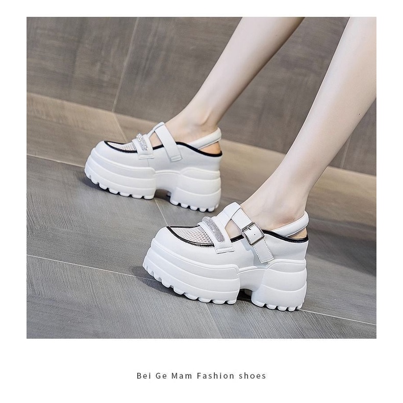 💥รองเท้าส้นตึก รองเท้าแตะแฟชั่น, รุ่นเกาหลีมาใหม่,ส้นสูง 8 ซม 2สี size 35-40💕